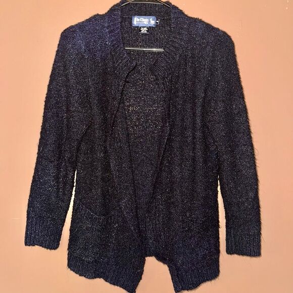 Le Chois Vintage Black Acrylic Cardigan - Size Small - Picture 5 of 8